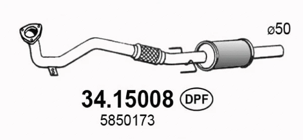 Soot/Particulate Filter, exhaust system (34.15008)