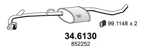 Centre Muffler (34.6130)