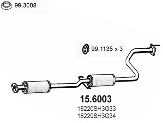 Centre Muffler (15.6003)