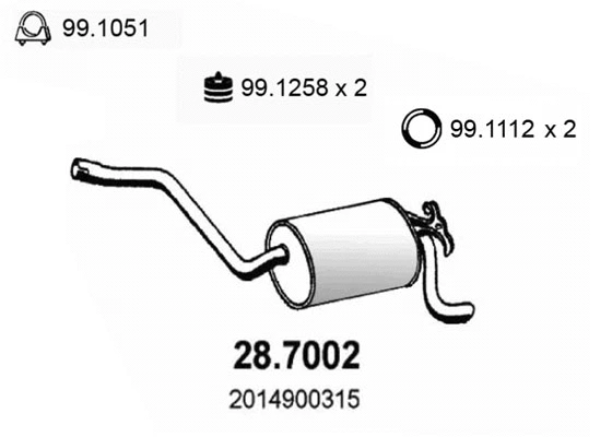 Rear Muffler (28.7002)