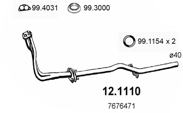 Exhaust Pipe (12.1110)