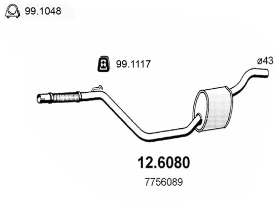 Centre Muffler (12.6080)