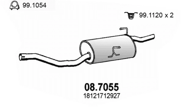Rear Muffler (08.7055)