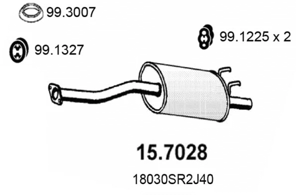 Rear Muffler (15.7028)