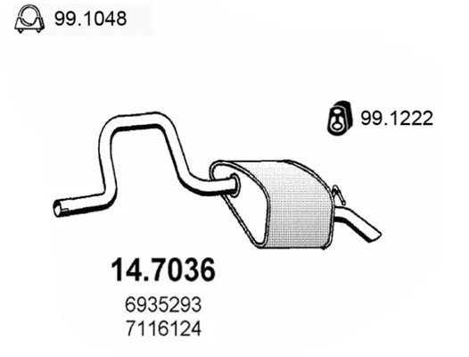 Rear Muffler (14.7036)