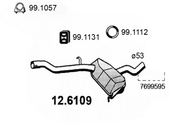Centre Muffler (12.6109)