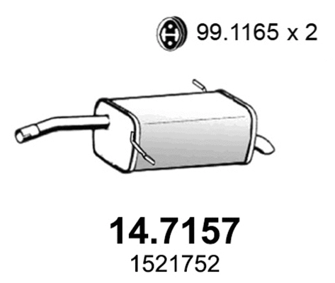 Rear Muffler (14.7157)