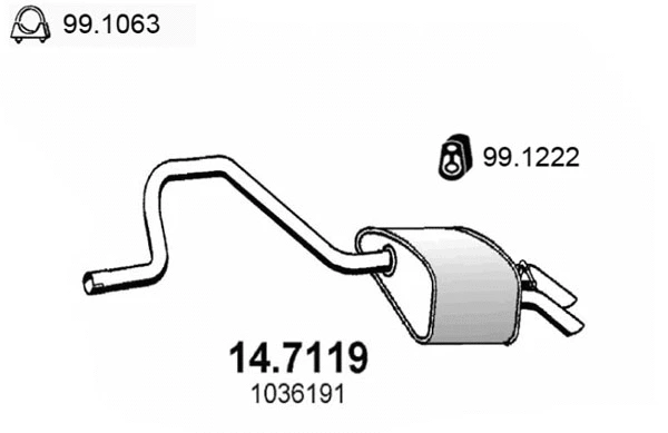 Rear Muffler (14.7119)