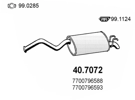 Rear Muffler (40.7072)