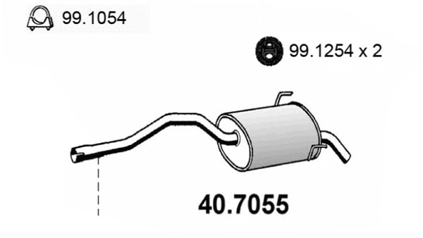Rear Muffler (40.7055)