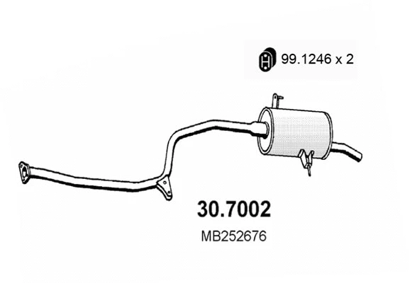 Rear Muffler (30.7002)