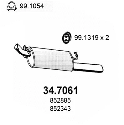 Rear Muffler (34.7061)