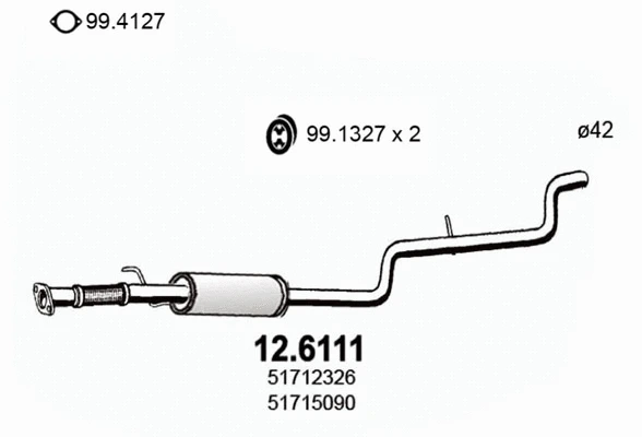 Centre Muffler (12.6111)