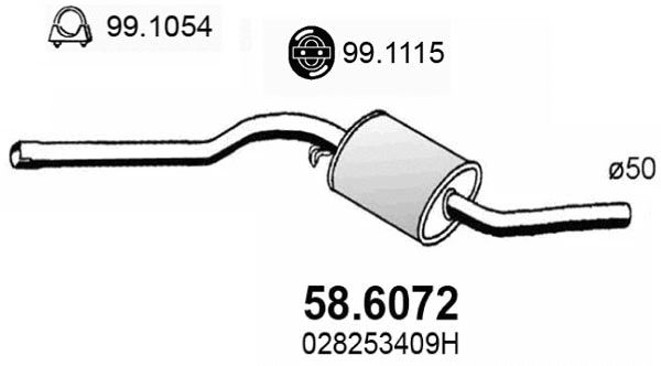Centre Muffler (58.6072)