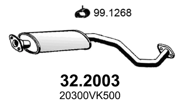 Front Muffler (32.2003)