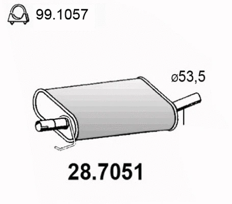 Rear Muffler (28.7051)