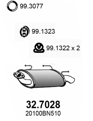 Rear Muffler (32.7028)