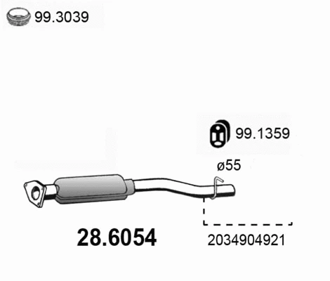 Centre Muffler (28.6054)