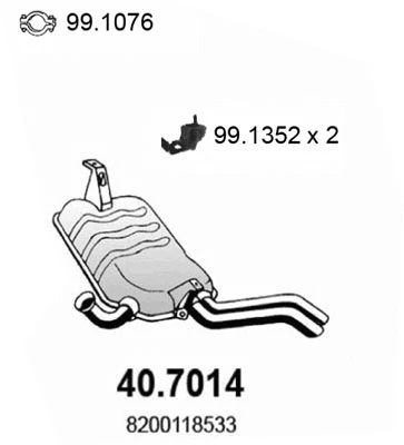 Rear Muffler (40.7014)