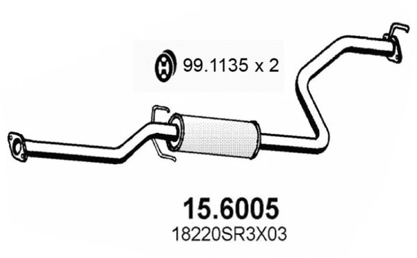 Centre Muffler (15.6005)
