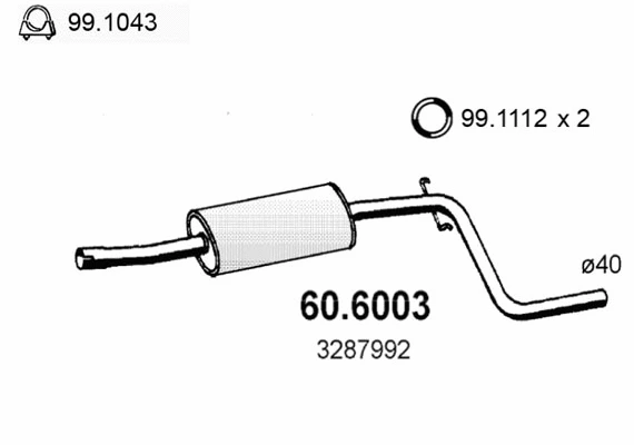 Centre Muffler (60.6003)
