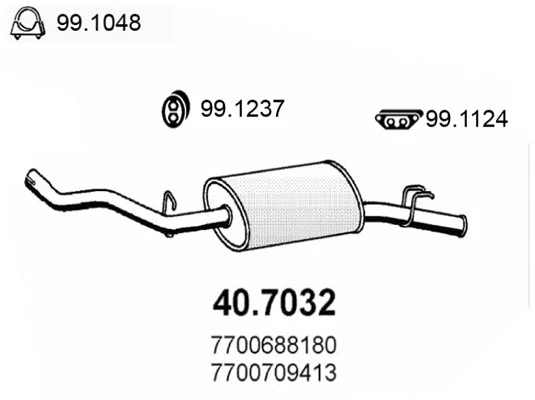 Rear Muffler (40.7032)