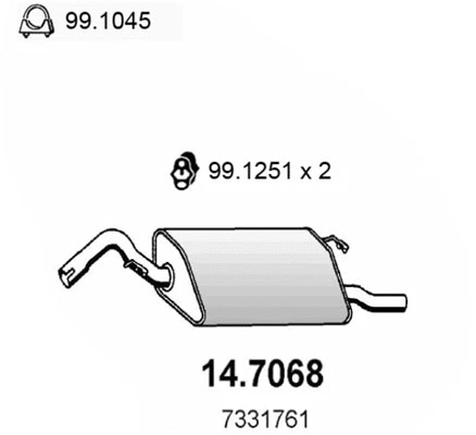 Rear Muffler (14.7068)
