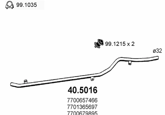 Exhaust Pipe (40.5016)