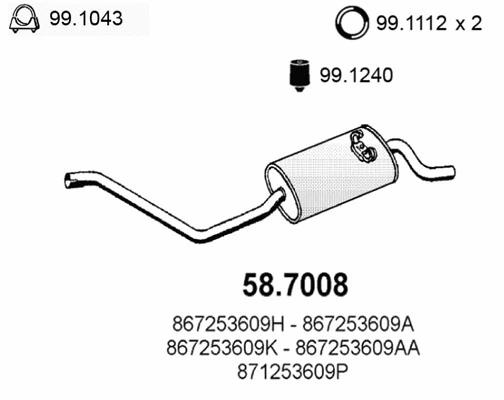 Rear Muffler (58.7008)