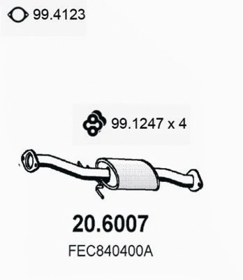 Centre Muffler (20.6007)