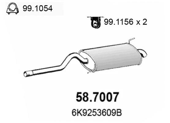 Rear Muffler (58.7007)