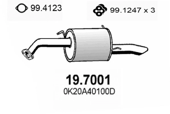 Rear Muffler (19.7001)