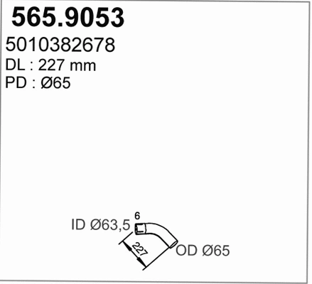 Exhaust Pipe (565.9053)