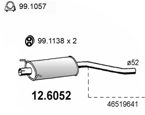 Centre Muffler (12.6052)