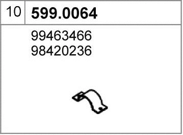 Mounting Kit, muffler (599.0064)
