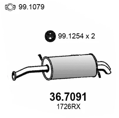 Rear Muffler (36.7091)