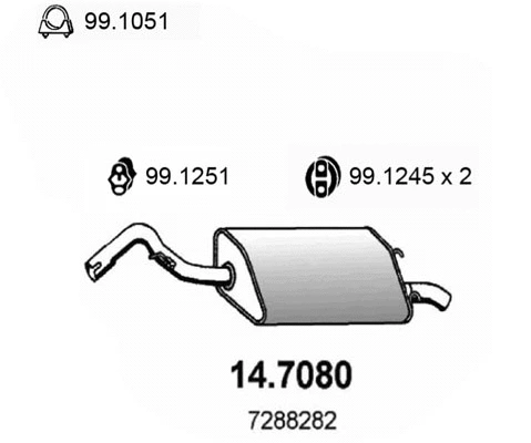 Rear Muffler (14.7080)