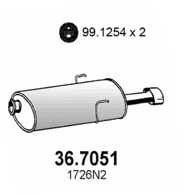 Rear Muffler (36.7051)