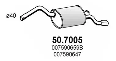 Rear Muffler (50.7005)