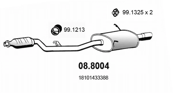 Centre/Rear Muffler (08.8004)