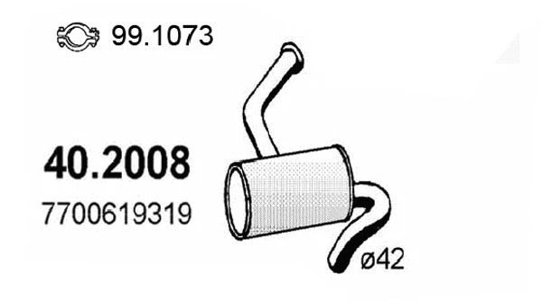 Front Muffler (40.2008)
