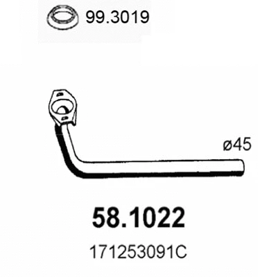 Exhaust Pipe (58.1022)