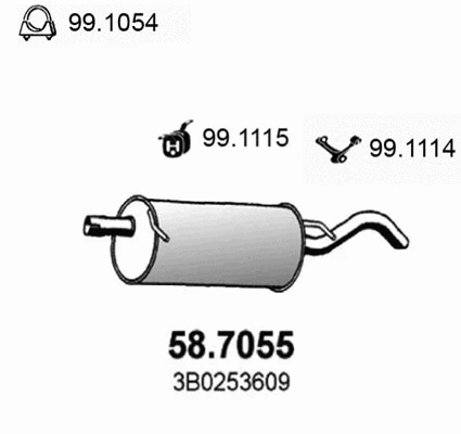 Rear Muffler (58.7055)