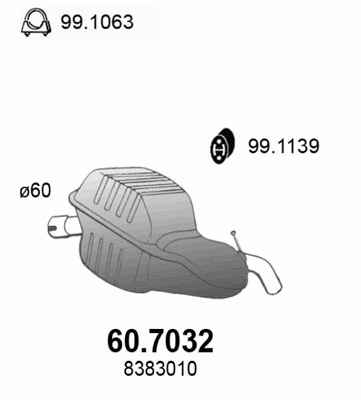 Rear Muffler (60.7032)
