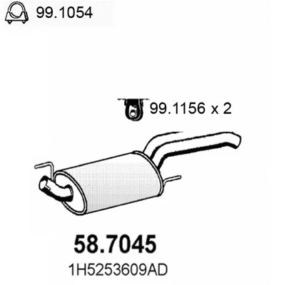 Rear Muffler (58.7045)
