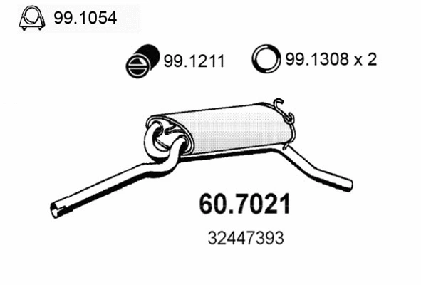 Rear Muffler (60.7021)
