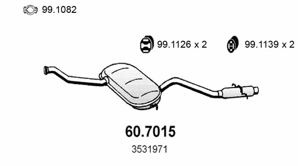 Rear Muffler (60.7015)