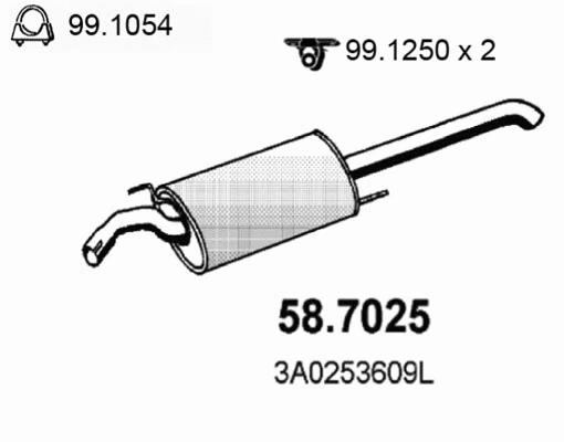Rear Muffler (58.7025)