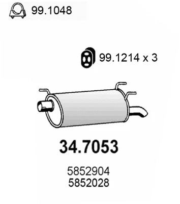 Rear Muffler (34.7053)