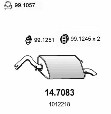 Rear Muffler (14.7083)